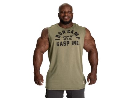 Gasp THROWBACK S/L WASHED GREEN – tílko Gasp seprané zelené