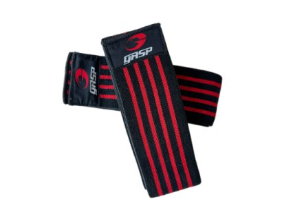 FitnessHouse.cz - bandáže, omotávky kolen GASP KNEE WRAPS BLACK/RED no. 230118.995.1