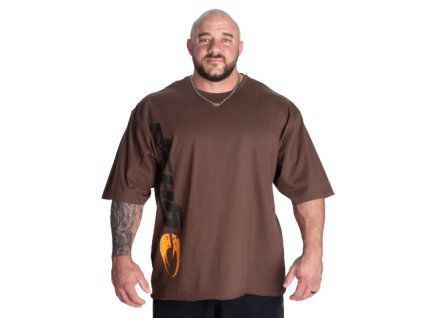 FitnessHouse.cz - pánské oversized tričko Gasp IRON TEE hnědé, no. 220869-780.1