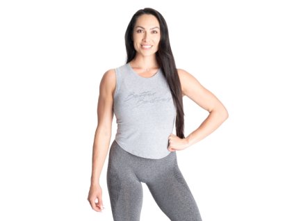 FitnessHouse.cz - sportovní dámské tílko s elastanem ve zkrácené délce Better Bodies NY TANK GREY MELANGE, šedé, no. 111205-940.1