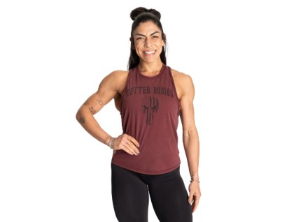FitnessHouse.cz - volné sportovní dámské tílko Better Bodies SKULL EMPIRE TANK MAROON, kaštanové, no. 111201-396.1