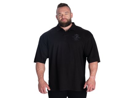 FitnessHouse.cz - pánské oversized tričko s límečkem Gasp NC POLO IRON TEE BLACK, černé, art.no. 221105-999.1