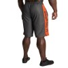 Gasp NO1 MESH SHORTS BLACK/FLAME – šortky Gasp černo-oranžové