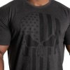 Gasp SKULL STANDARD TEE DARK GREY MELANGE – tričko Gasp tmavě šedé