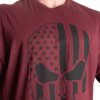 Gasp SKULL DIVISION IRON TEE MAROON – tričko Gasp kaštanové