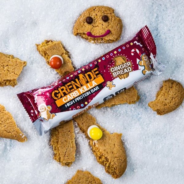 Limitovaná edice Gingerbread oblíbených proteinových tyčinek Grenade Carb Killa