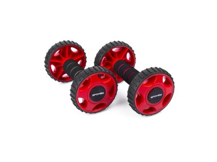 Spokey DOUBLE WHEEL II Posilovací váleček, dvě kolečka, malý průměr