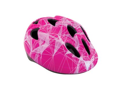 Spokey KINDLEY Dětská cyklistická přilba růžová, 48-52 cm