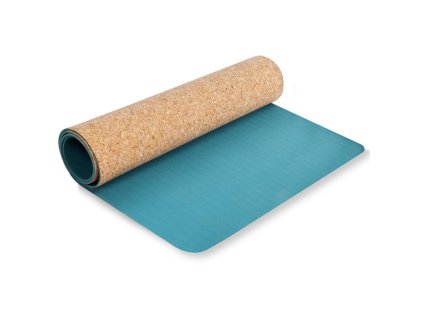 Korková podložka na jógu, tyrkys 3 mm