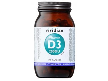 viridian vitamin d3 2000iu 150 kapslí