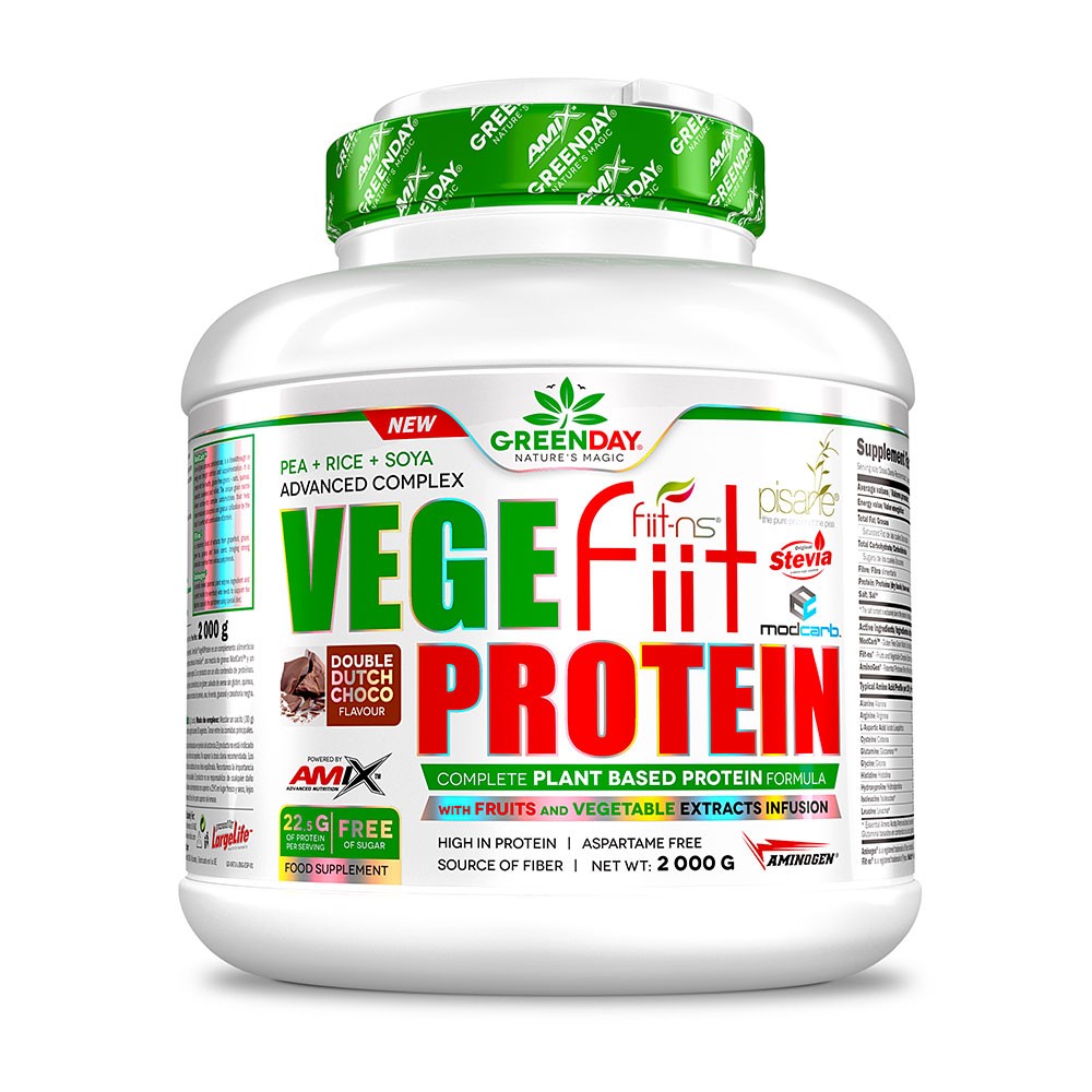 Amix Vege-fiit Protein 2000 g Příchuť: Čokoláda + arašídy + karamel