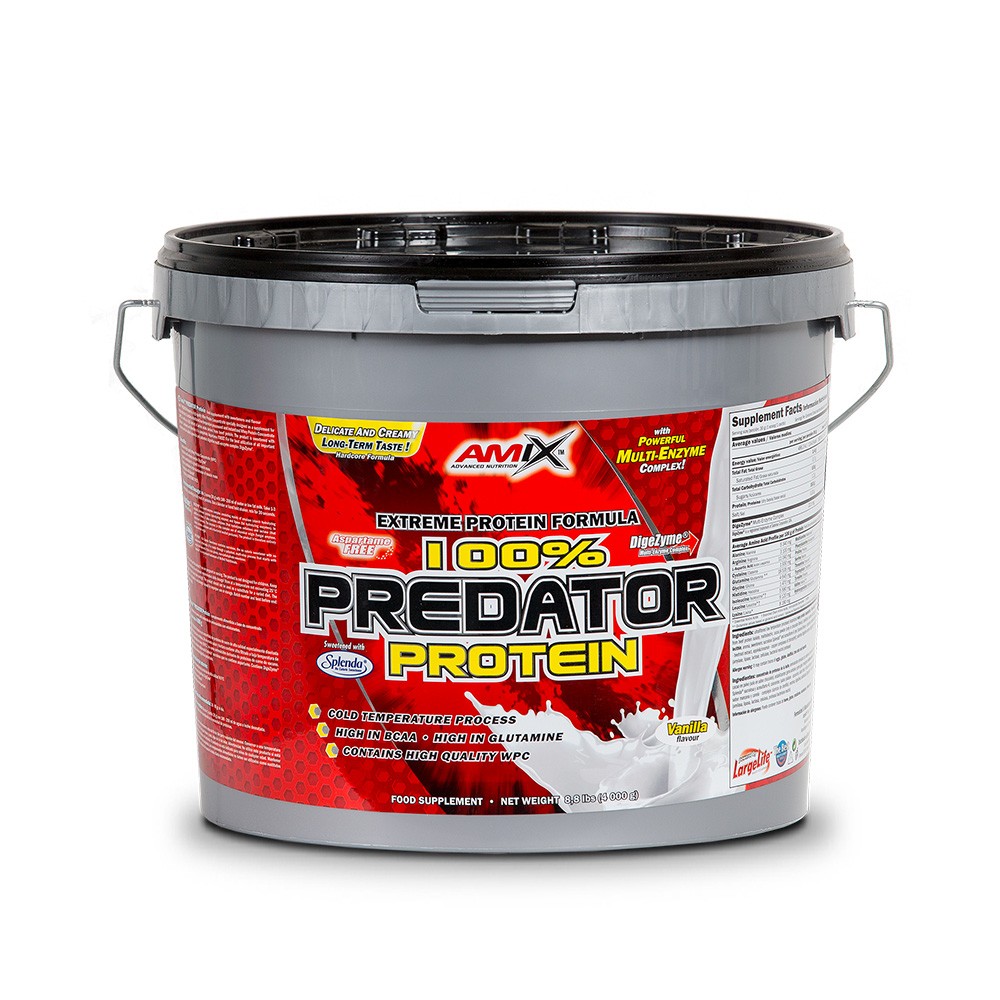 Amix 100% Predator Protein 4000 g Příchuť: Jahoda
