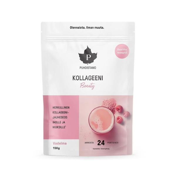 Puhdistamo Collagen Beauty 150g malina (Kolagenové peptidy)