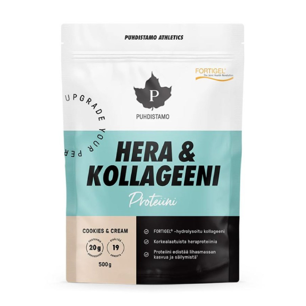 Puhdistamo HERA Protein & Kollageeni 500g cookies & cream (Syrovátkový protein s kolagenem)