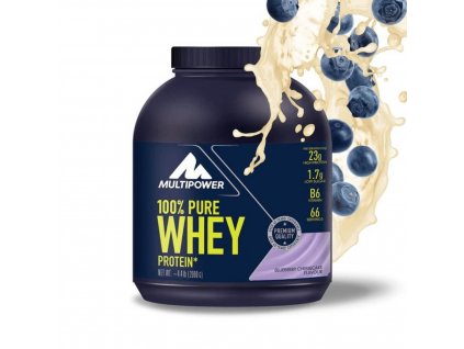 Multipower 100% pure whey protein syrovátkový protein 2000 g fitnessshop cz praha borůvka