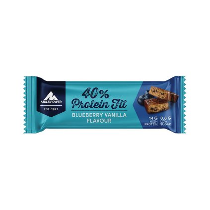 MULTIPOWER 40% PROTEIN FIT borůvka vanilka proteinová tyčinka