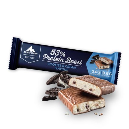 Multipower 53% protein boost fitnessshop cz praha cookies cream flavour