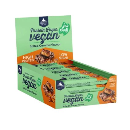 Vegan Protein Layer proteinová tyčinka 15x55g Slaný karamel