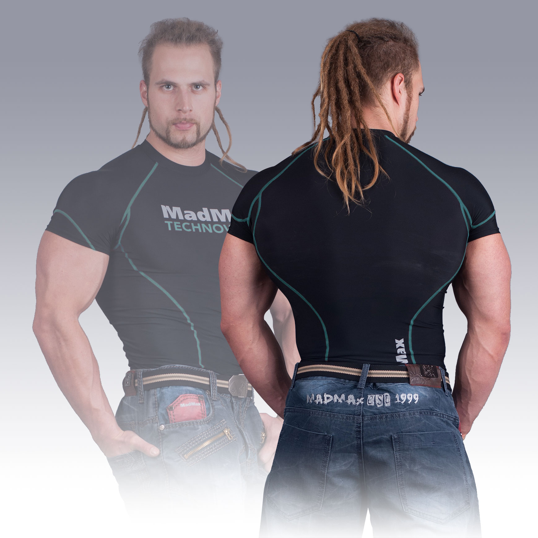 MADMAX Compresswear triko zelené Velikosti: S