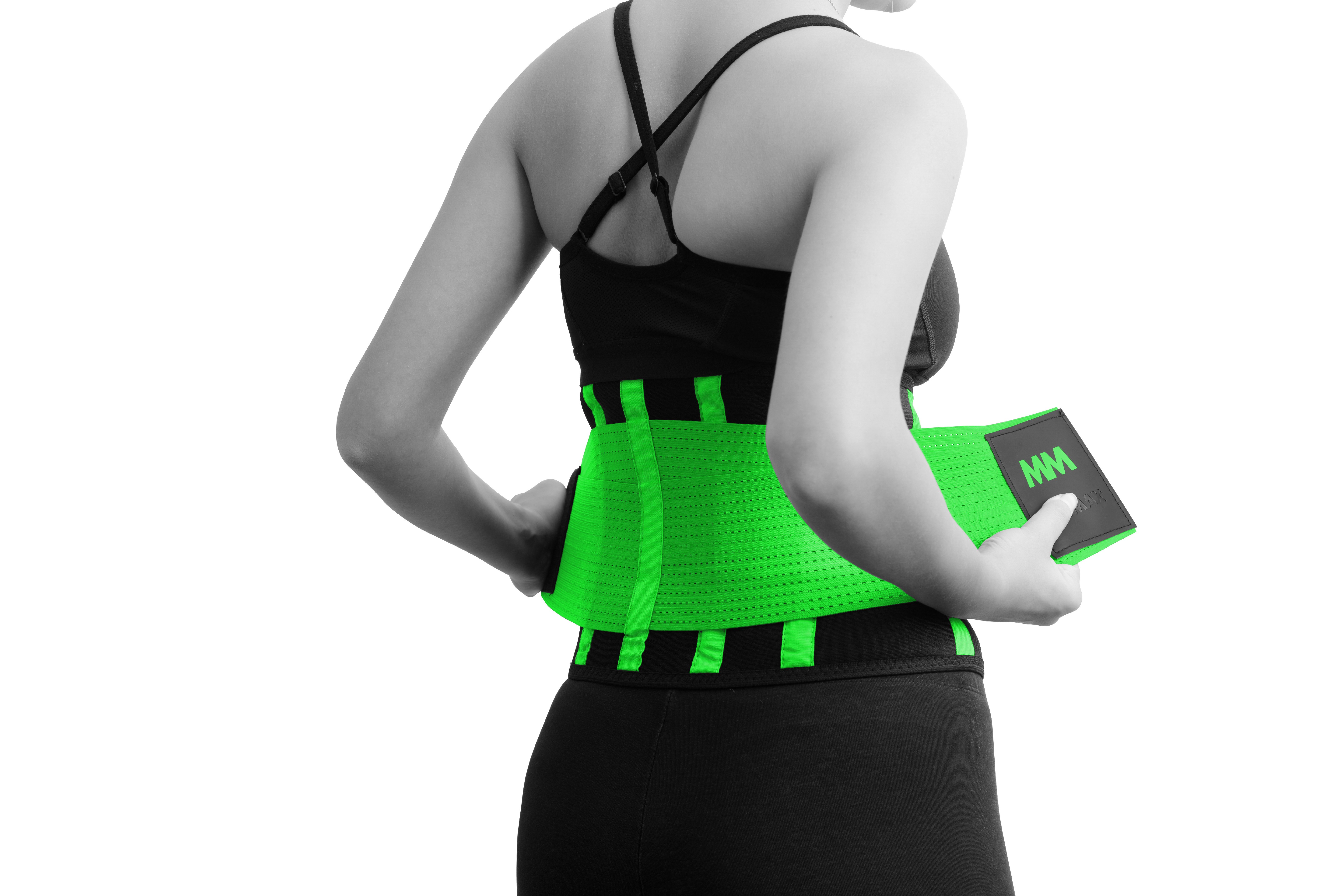 Hubnoucí pás MADMAX (Support and Slimming Belt) Barva: Neonová zelená, Velikost: S