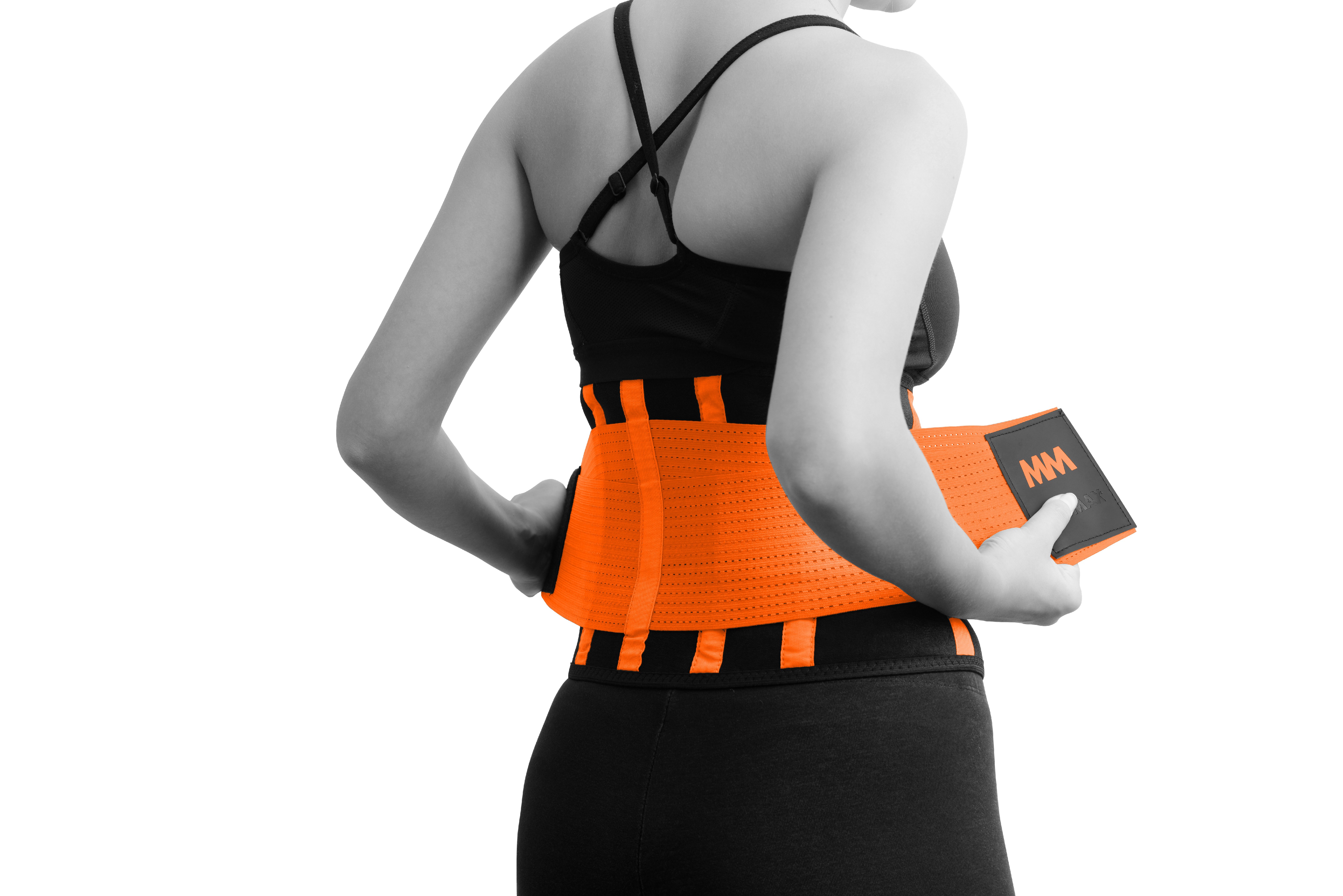 Hubnoucí pás MADMAX (Support and Slimming Belt) Barva: Neonová oranžová, Velikost: S