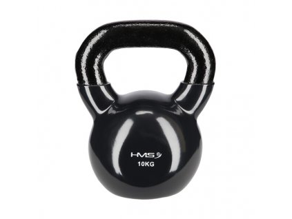 KNV10 10 KG ČIERNY KETTLEBELL POKRYTÝ VINYLOM HMS