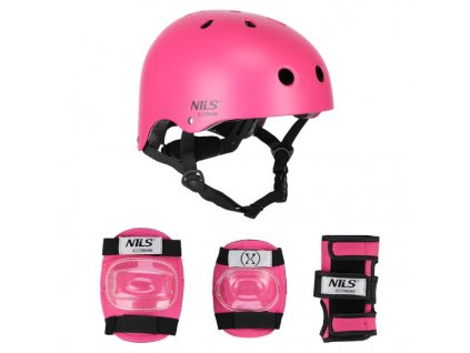 Helma s chráničmi NILS Extreme MR290+H230 ružová