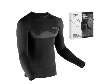 Pánske termo tričko NILS Magnus BTK0464 čierne (Veľkosť L/XL)