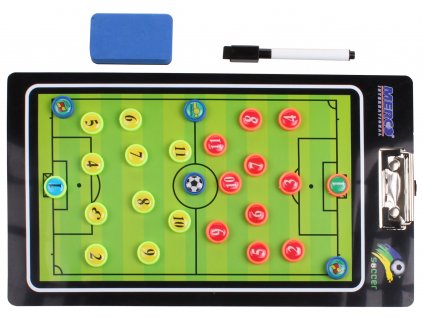 Fotbal 64 magnetická trenerská tabuľa, s klipom