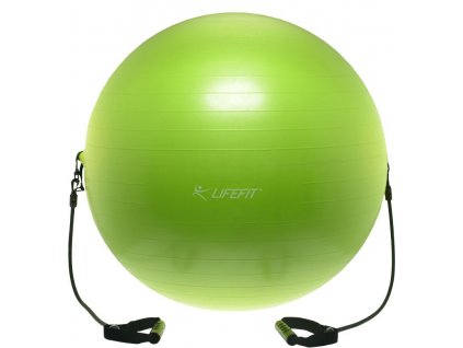 Gymnastická lopta s expanderom LIFEFIT GYMBALL EXPAND 55 cm