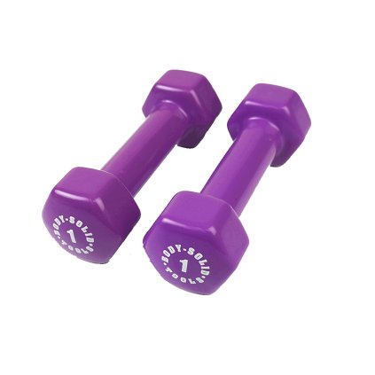 29813 body solid vinyl dumbbells 2x 1kg par vinylovych ciniek