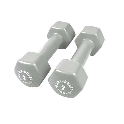 29816 body solid vinyl dumbbells 2x 2kg par vinylovych ciniek