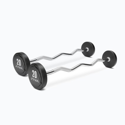 Kétkezes EZ súlyzó bicepszhez és tricepszhez, uretán bevonattal, fitneszközpontokba is alkalmas