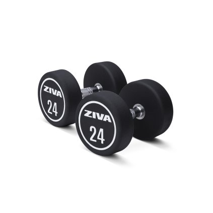 60 kg-os egykarú súlyzó uretán felülettel, bármilyen edzőterembe kiváló. Párban kapható.