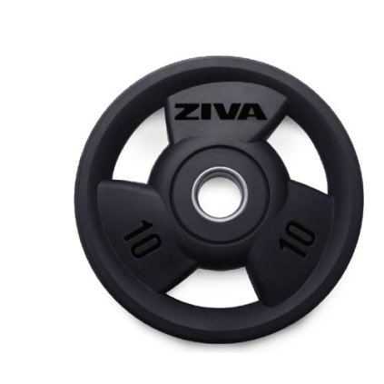 ZIVA SL Virgin Rubber Grip tárcsa, fekete, 1,25 kg, olimpiai tárcsa, 1