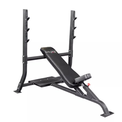 Body Solid Pro Clubline SOIB250 Olympia-Schrägbank mit Rack