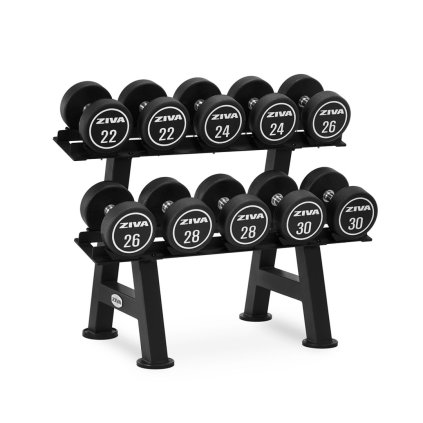 ZIVA XP 5 Pair Dumbbell Rack with Saddles dvojradový stojan na 5 párov jednoručiek