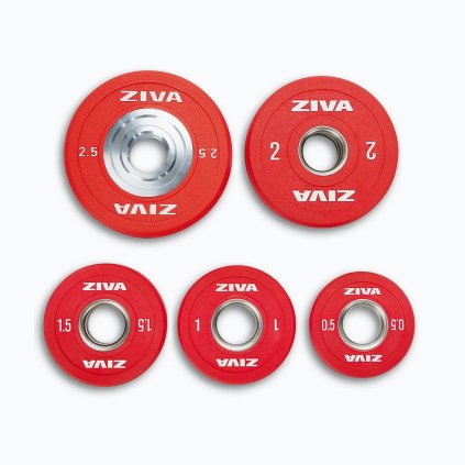 ZIVA ZVO Urethane Fractional Discs (2x0.5kg, 2x1kg, 2x1.5kg, 2x2kg, 2x2.5kg) sada doplnkových olympijských kotúčov