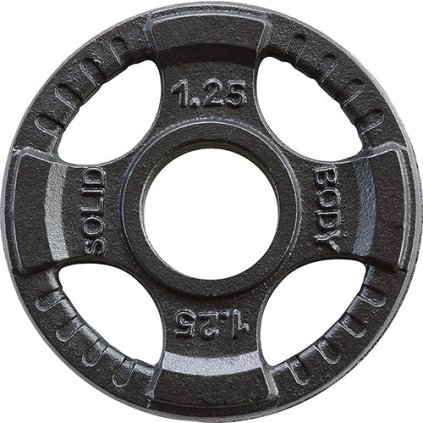 Body Solid Iron Grip Olympiascheibe 1,25 kg metall Olympiascheibe