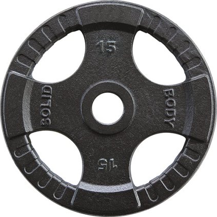 Body Solid Iron Grip Olympiascheibe 15 kg metall Olympiascheibe