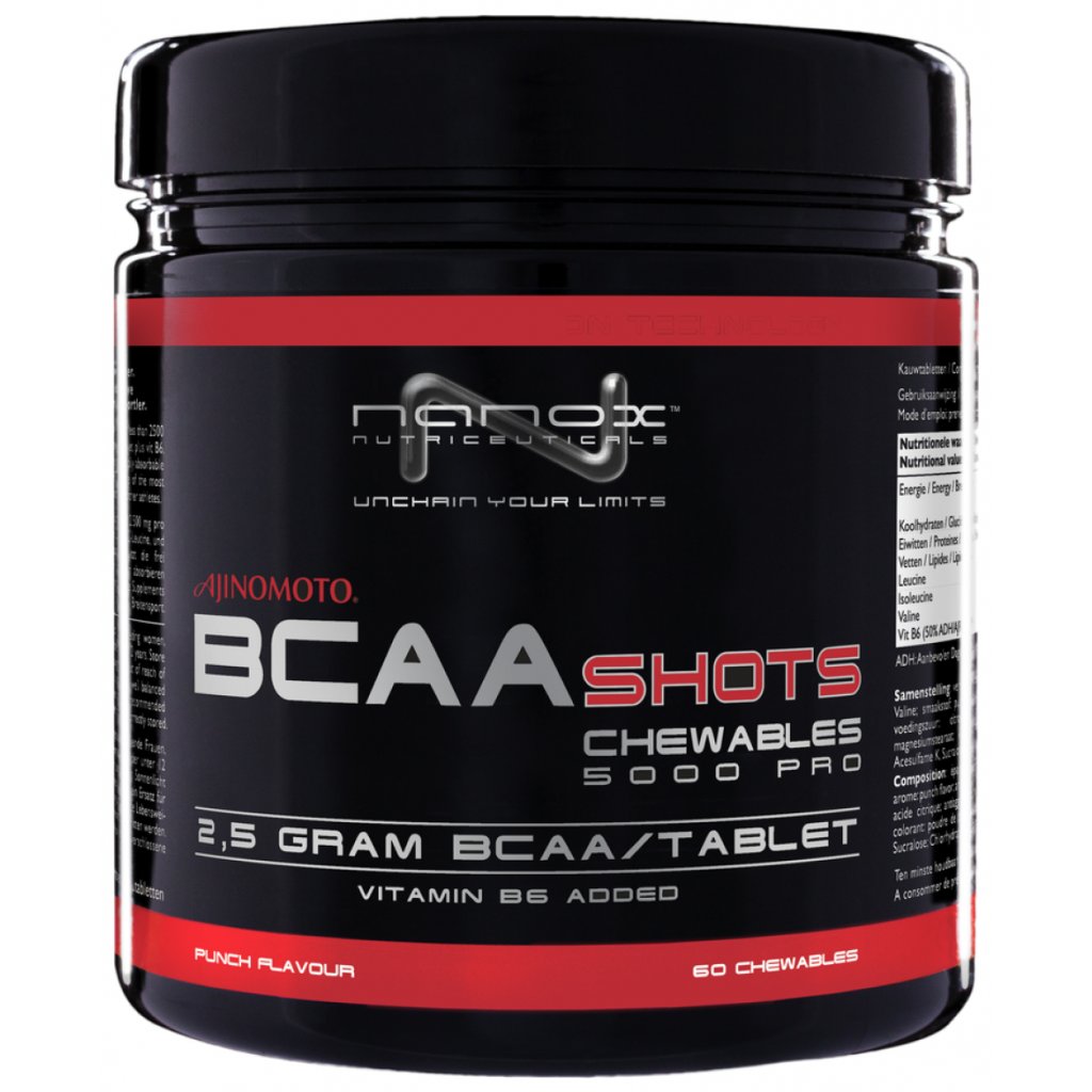 Nanox BCAA Shots 5000 PRO Chewables, 60 tbl, Punč
