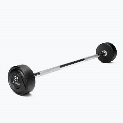 ZIVA Pevná obouruční činka SL RPU rovná 25 kg