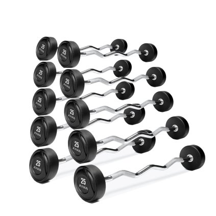 ZIVA Set pevných obouručních EZ činek SL RPU (10 kusů) 10-45 kg