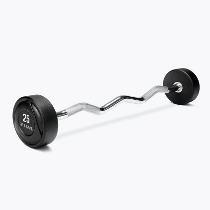 ZIVA Pevná EZ obouruční činka na biceps SL RPU 12.5 kg