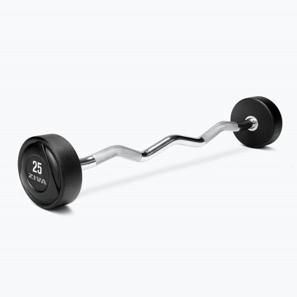 ZIVA Pevná EZ obouruční činka na biceps SL RPU 45 kg