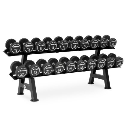 ZIVA XP 10 Pair Dumbbell Rack with Saddles dvouradový stojan na 10 párů jednoručiek