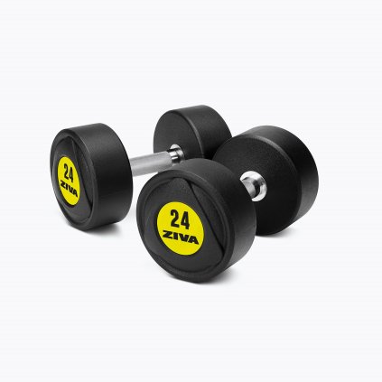 Jednoruční činky s uretanovou povrchovou úpravou vhodné do fitness centra
