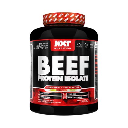 BEEF Protein isolate je rychle vstřebatelný hydrolyzovaný hovězí protein, který je ideální pro podporu regenerace a růstu svalů.