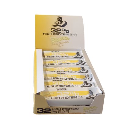 weider 32 protein bar white choco banana 60g x 12 ks