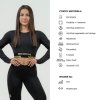 NEBBIA dámský top s dlouhým rukávem Intense Perform 839, černá/zlatá